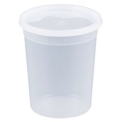 3140 - Plastic Deli Food Containers Combo, 32 oz. - 240ct - BOX: 