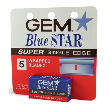3623 - Gem Blue Star Single Edge - 24 Packs/5ct - BOX: 