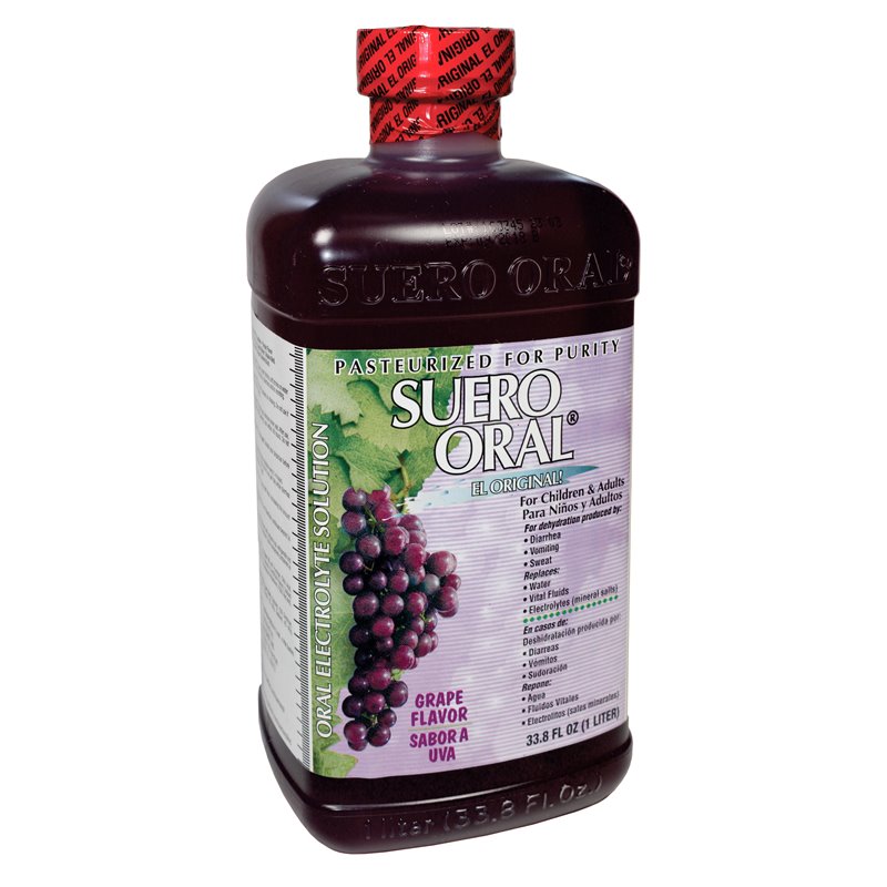 10745 - Suero Oral Grape, 1 lt. - (Case of 8) - BOX: 8 Units