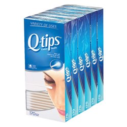 38 - Q-Tips Cotton Swabs - 170ct (Pack of 6) - BOX: 