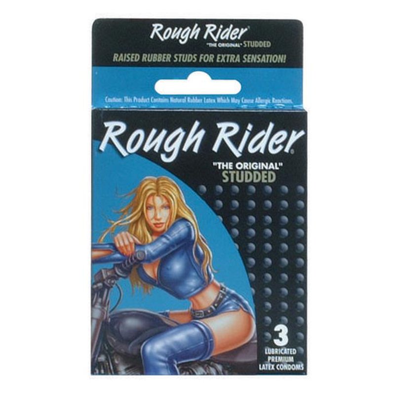 3941 - Rough Rider Studded Condom - 6Pack/3ct - BOX: 
