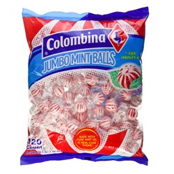 248 - Colombina Mint Balls - 120ct - BOX: 16 Pkg