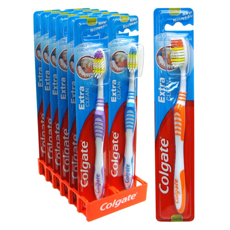 12261 - Colgate Toothbrush, Extra Clean - (Pack of 12) - BOX: 10 Pkg