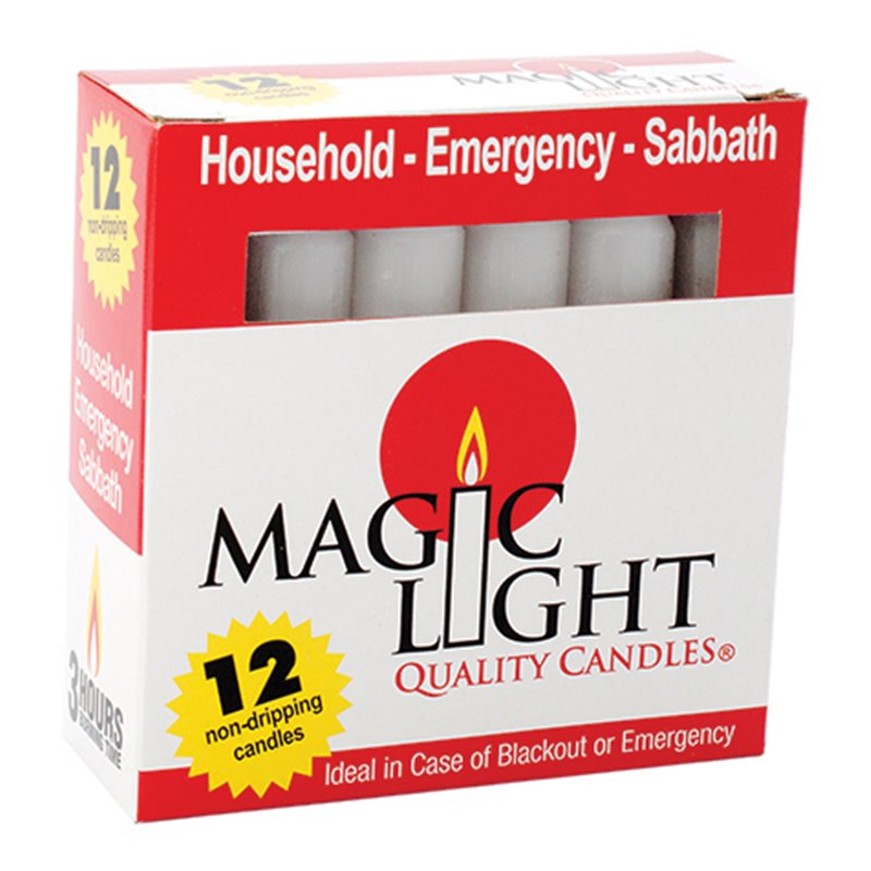 7190 - Magic Light Candle 3 Hrs -  12 Count (Sabbath) - BOX: 48 Pkg