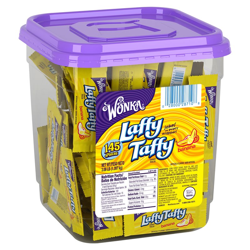 310 - Laffy Taffy Banana - 145 Pcs - BOX: 8 Pkg