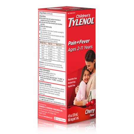 4822 - Tylenol Children's Pain & Fever, Cherry - 4 fl. oz. - BOX: 36 Units