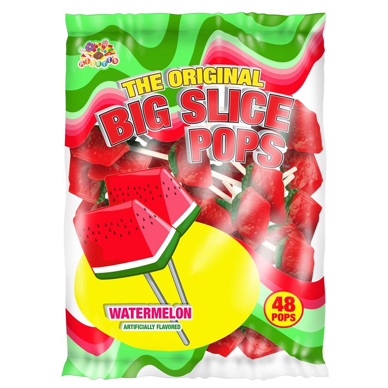 1062 - Big Slice Pops Watermelon - 48ct - BOX: 16 Pkg