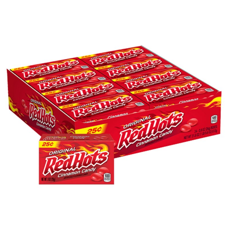 451 - Red Hots Original Cinnamon Candy - 24ct - BOX: 16 Pkg