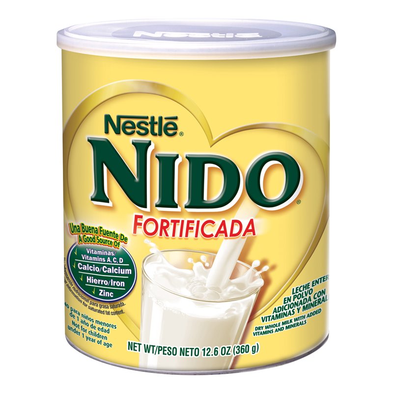11537 - Nestle Nido Fortificada Dry Milk - 12.6 oz. USA - BOX: 12 Units