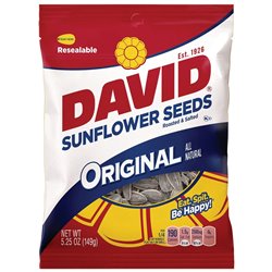 5376 - David Sunflower Seeds, Original - 5.25 oz. ( 12 Packs ) - BOX: 12 Pkgs