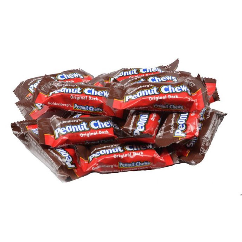 550 - Peanut Chews Original Dark (Red) - (225ct)/4.4Lbs - BOX: 4 Pkg