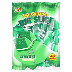 596 - Big Slice Pops Green Apple - 48ct - BOX: 16 Pkg