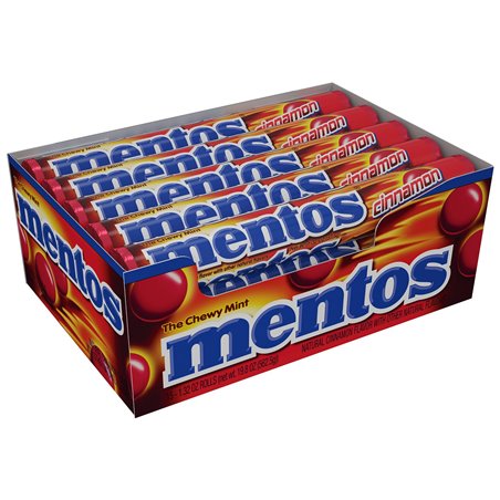 608 - Mentos Cinnamon - 15ct - BOX: 24 Pkg