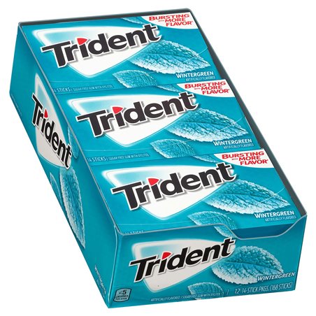 7105 - Trident Wintergreen - 12/14ct - BOX: 12 Pkg