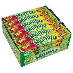 946 - Mamba Sour Fruit Chews - 24ct - BOX: 6 Pkg