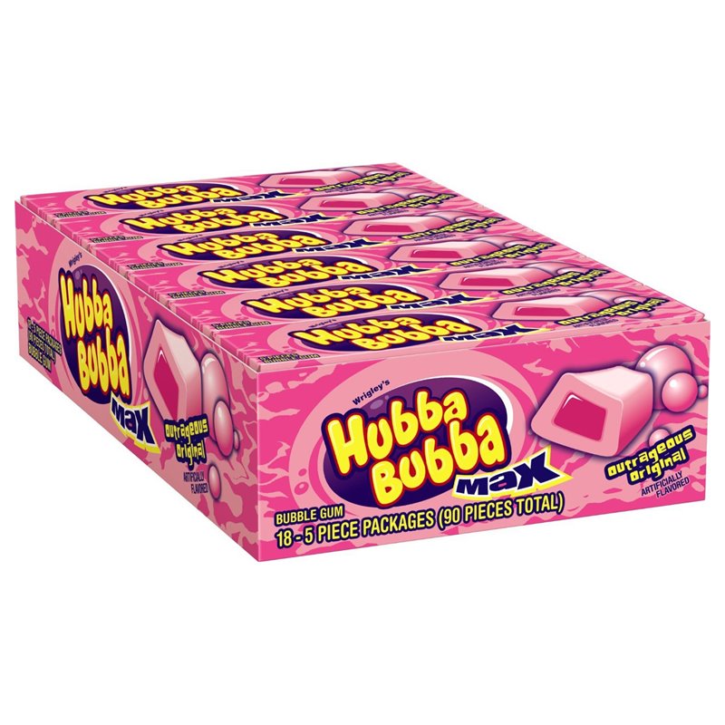 1318 - Hubba Bubble Max Original - 18/5 Pieces - BOX: 8 Pkg