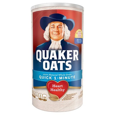 11543 - Quaker Oats Quick 1-Minute - 18 oz. (Pack of 12) - BOX: 