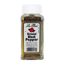 15853 - La Flor Ground Black Pepper - 2 oz. (Pack of 12) - BOX: 12 Units