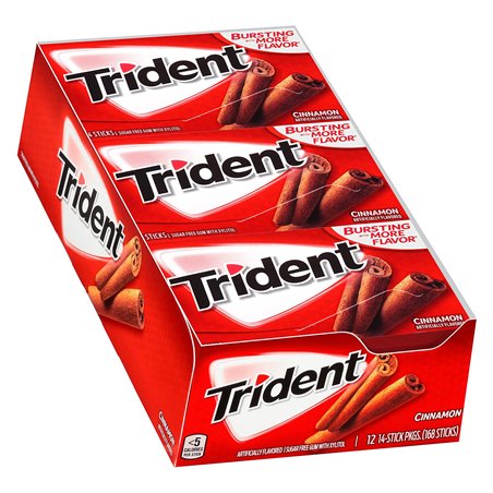 1244 - Trident Cinnamon - 12/14ct - BOX: 12 Pkg
