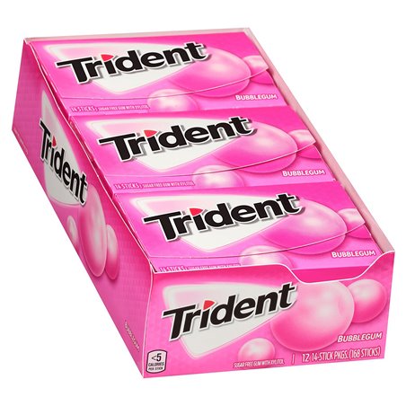 1245 - Trident Bubble Gum - 12/14ct - BOX: 12 Pkg