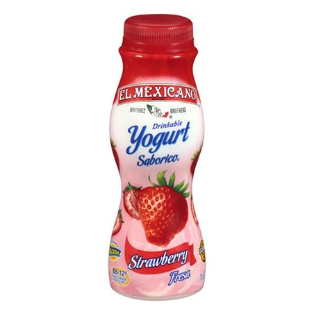 15885 - El Mexicano Yogurt Strawberry - 7 fl. oz. (12 Pack) - BOX: 12 Units