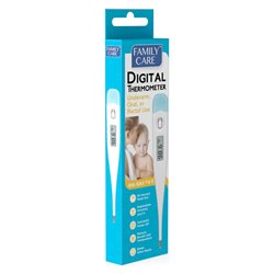 7249 - Family Care. Digital Fever Thermometer. (Under Arm, Oral, Or Rectal Use) - BOX: 