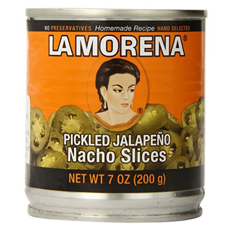 15454 - La Morena Pickled Jalapeño Nacho Slices - 7 oz. (Pack of 24) - BOX: 24 Units