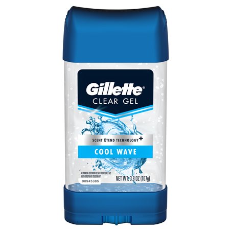 15940 - Gillette Deodorant Clear Gel Cool Wave - 3.8 oz. (pkt of 12) - BOX: 12 ud