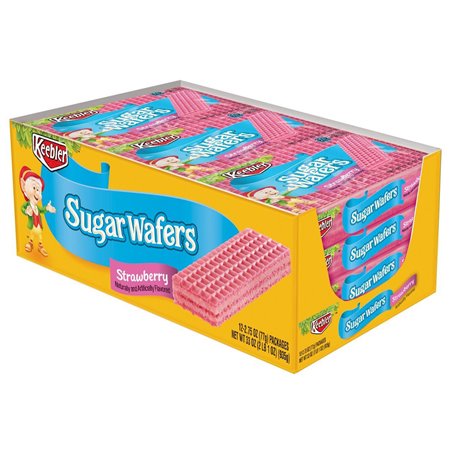 1664 - Keebler Sugar Wafers Strawberry - 12ct - BOX: 12 Pkg