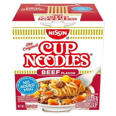 1780 - Nissin Cup Noodles Beef Flavor - 12 Pack - BOX: 