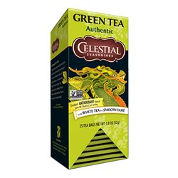 1834 - Celestial Seasonings Green Tea Authentic - 25 bags - BOX: 6 Pkg