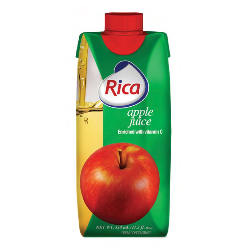 15967 - Rica Juice Apple - 330ml (Pack of 18) - BOX: 18 Units