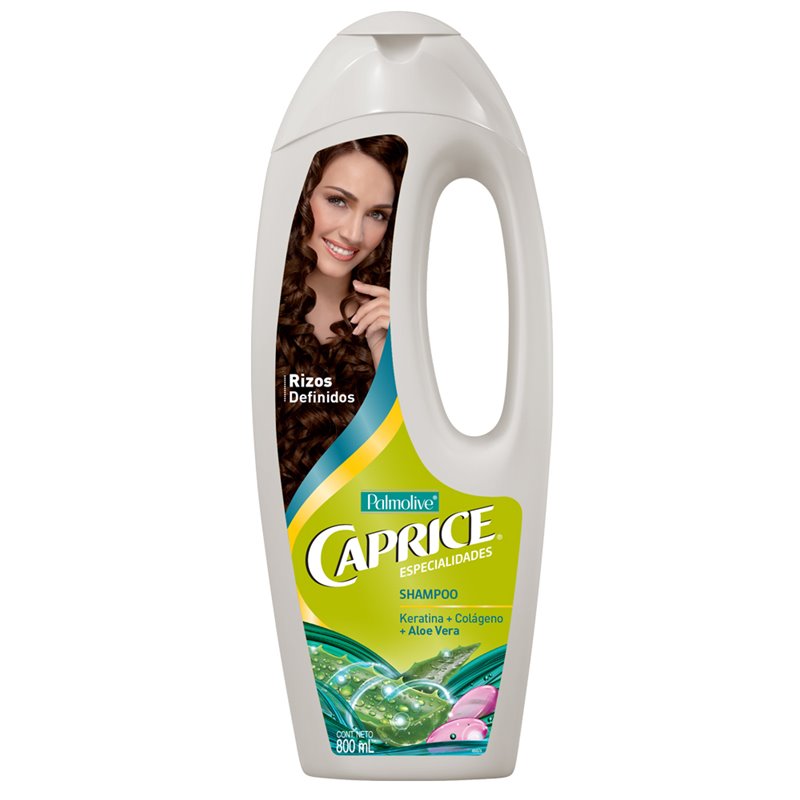 15913 - Caprice Shampoo Rizos Definidos, Keratina + Colageno + Aloe - 800ml - BOX: 12 Units