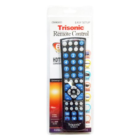 12706 - Trisonic Universal Remote Control 6 Way - ( TS-RC411 / TS-RC413 ) - BOX: 