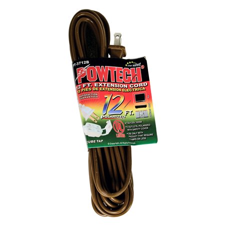 2405 - Extension Cord, Brown - 12 ft. - BOX: 