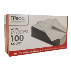 2689 - Mead White Envelope Small - 100ct - BOX: 24 Pkg