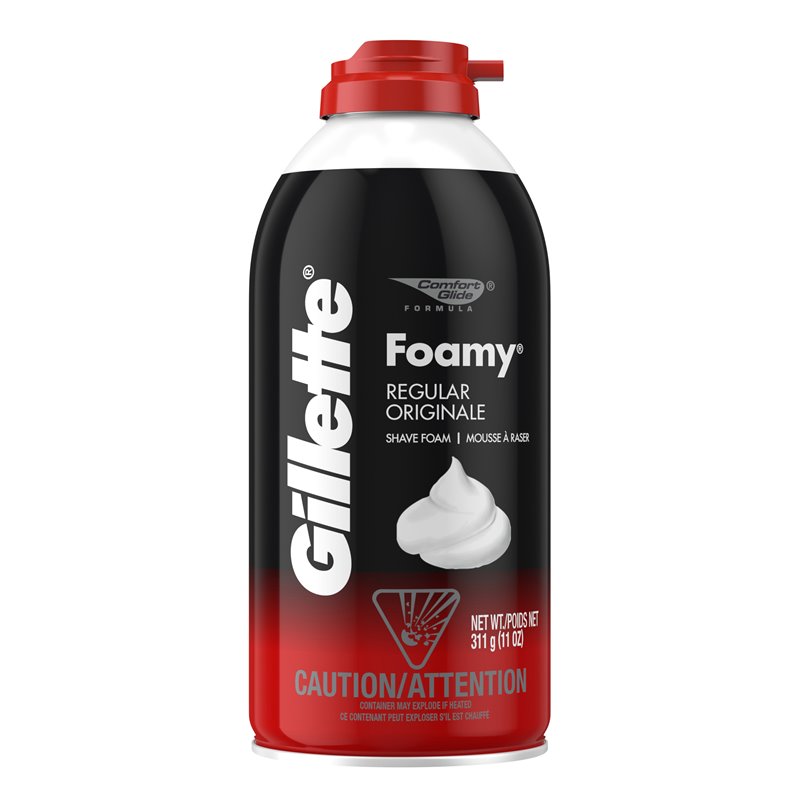 2695 - Gillette Foamy Regular ( Red ) - 11 oz. (Case of 12) - BOX: 