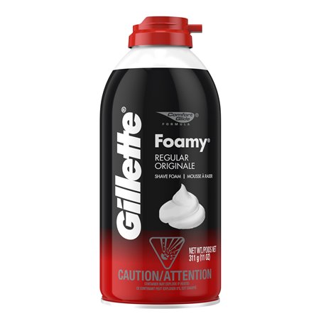 2695 - Gillette Foamy Regular ( Red ) - 11 oz. (Case of 12) - BOX: 
