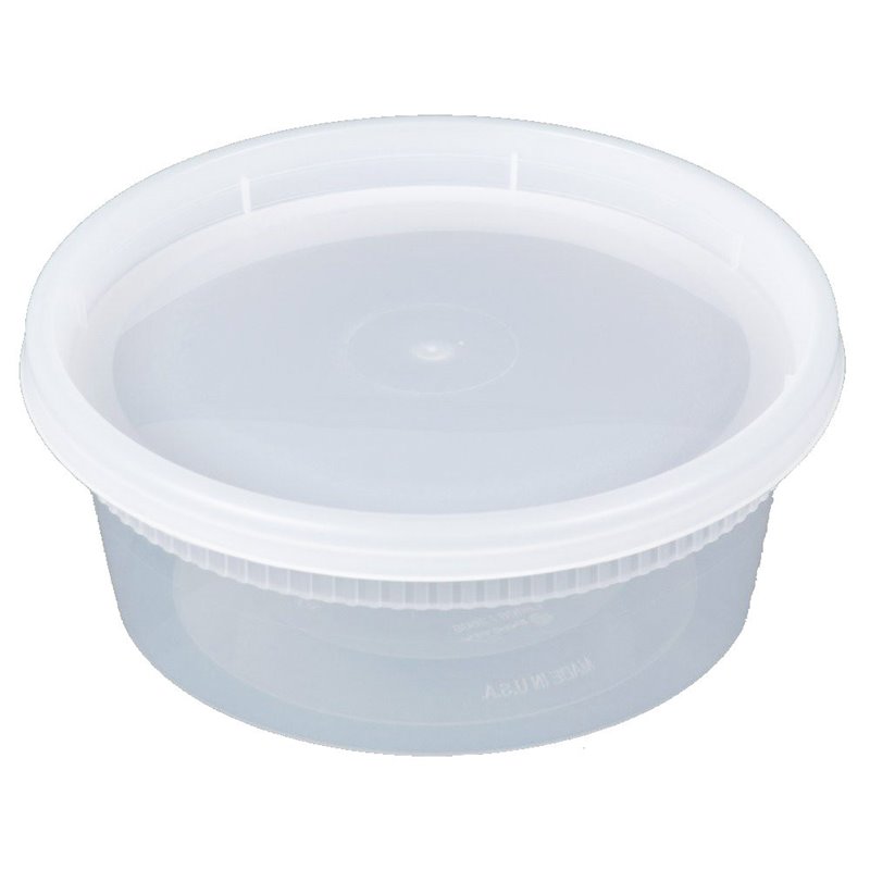 2847 - Plastic Deli Food Containers Combo, 8 oz. - 250ct - BOX: 