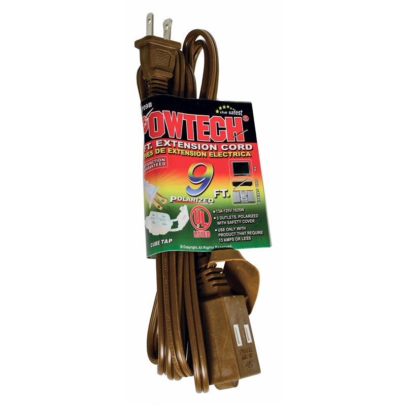 3044 - Extension Cord, Brown - 9 ft. - BOX: 50 Units