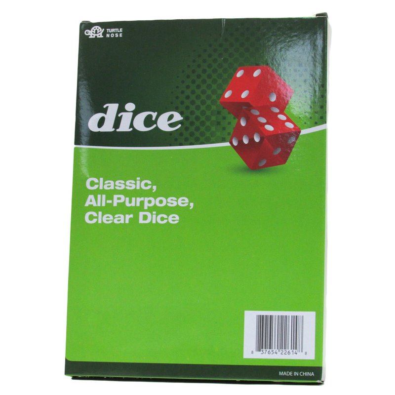 3118 - Dice Classic All Purpose, Clear Dice - 24 Pair - BOX: 