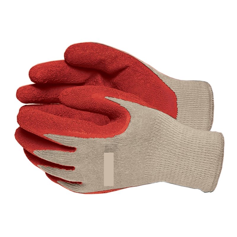 3250 - Gloves Work With Latex Coated, Red - 10 Pack - BOX: 30