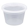 3387 - Plastic Deli Food Containers Combo, 16 oz. - 240ct - BOX: 