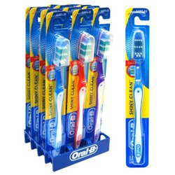 3464 - Oral-B Toothbrush Shiny Clean - (Pack of 12) - BOX: 8 Pkg