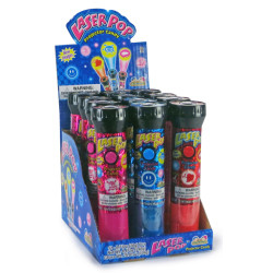 7221 - Kidsmania Laser Pop Candy - 12 Count - BOX: 12 Pkg