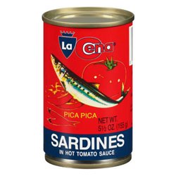 16018 - Sardinas in Hot Tomato Sauce - 5.5 oz. - BOX: 48 Units