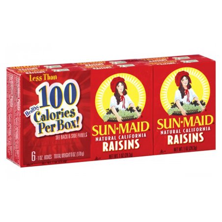 16123 - Sun Maid Raisins, 1 oz. - (Pack of 6 Box) - BOX: 24 Pkg