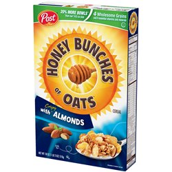 16228 - Post Honey Bunches Of Oats, W/ Almonds - 18 oz. (Case of 12) - BOX: 12/18oz
