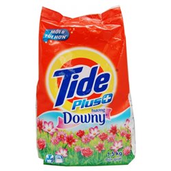 15145 - Tide Powder Detergent W/Downy - 1.5Kg (Case of 8) - BOX: 8 Bags