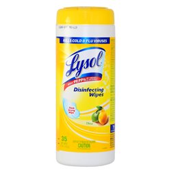 16180 - Lysol Desinfecting Wipes, Citrus - 35ct - BOX: 12 Units